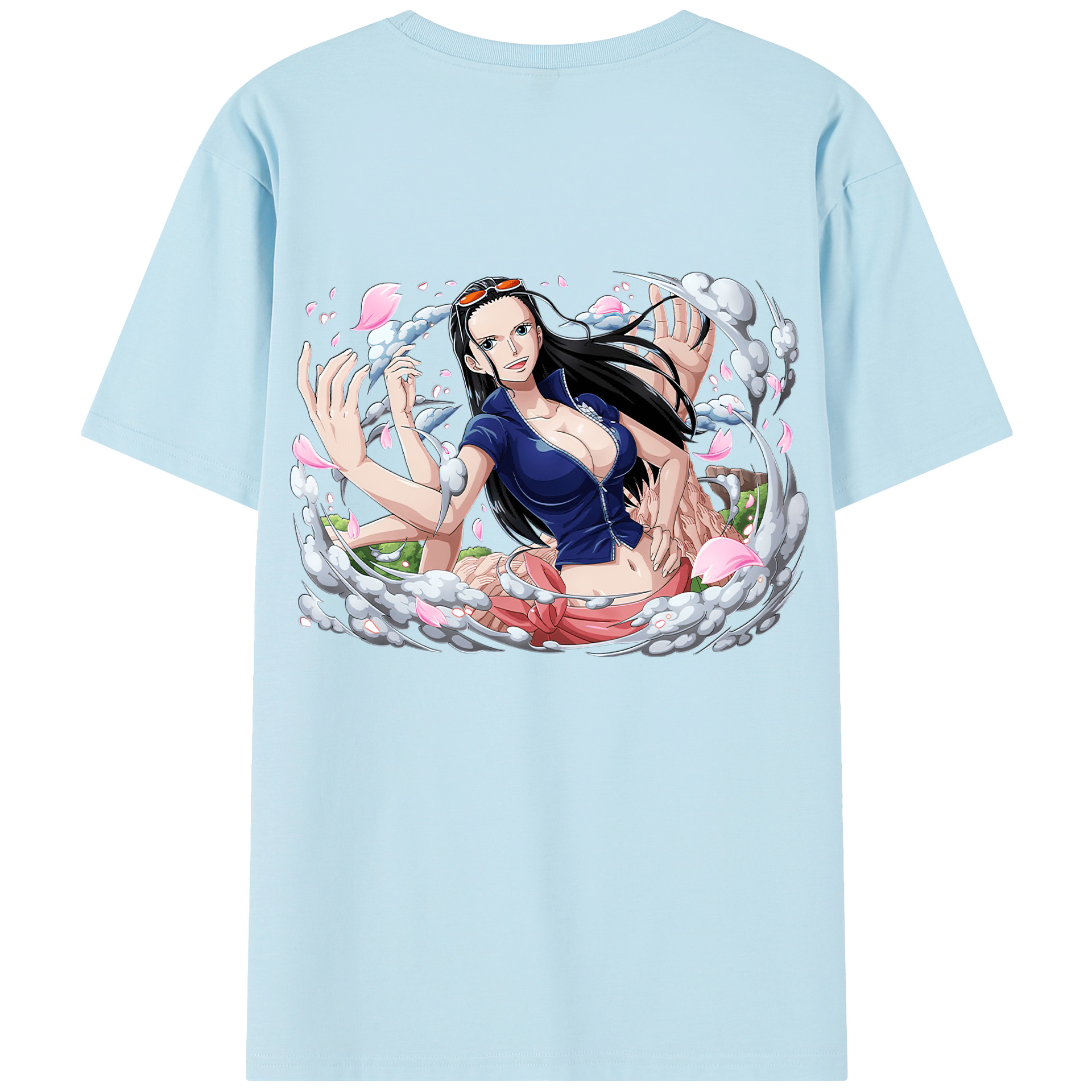 ワンピース ニコ・ロビン ONE PIECE Nico Robin 綿100％半袖Tシャツ（背面プリント）